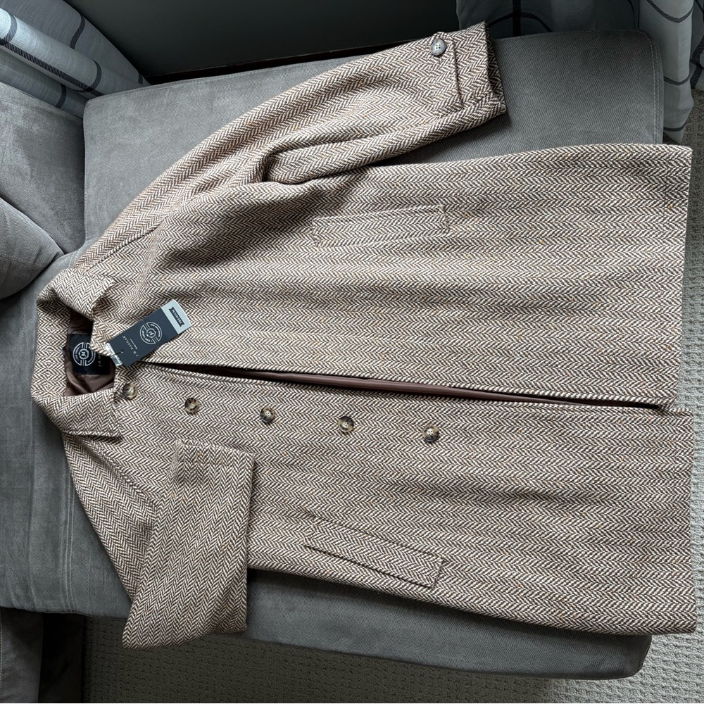 Haggar Mocha Herringbone Jacket